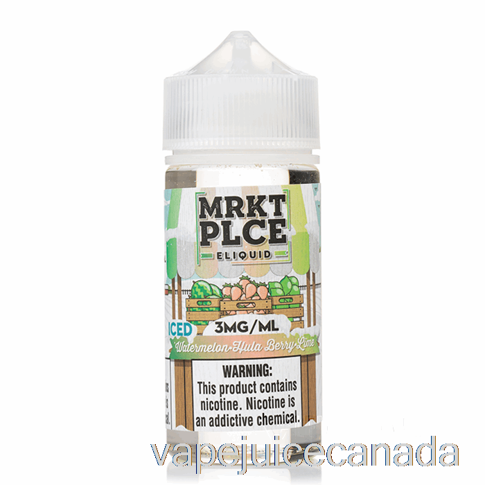 Vape Disposable Canada Ice Watermelon Hulaberry Lime - MRKT PLCE - 100mL 0mg